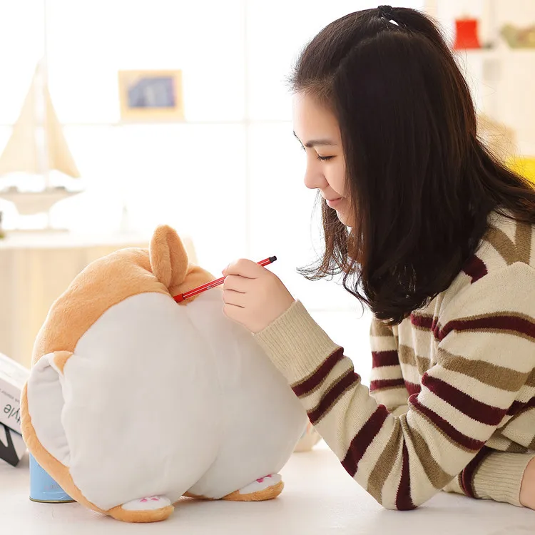 Free Shipping 1 PCS Cute Corgi Ass Pillow And Cushion For Office Chair Back Sofa Throw Gift MXL004 | Дом и сад