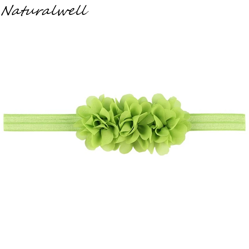 Naturalwell Baby girls Flower Headband Chiffon Flowers Headbands 2&quot Tulle Puff Head wear Photography props 1pc HB330 | Детская