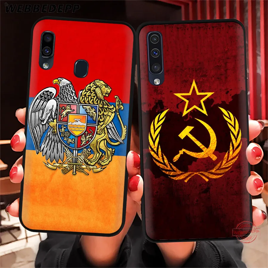 WEBBEDEPP Армения Флаг России герб мягкий чехол для телефона для samsung A50s A40s A30s A20s A10s A60 A70 M10 M20 M30 M40 чехол s