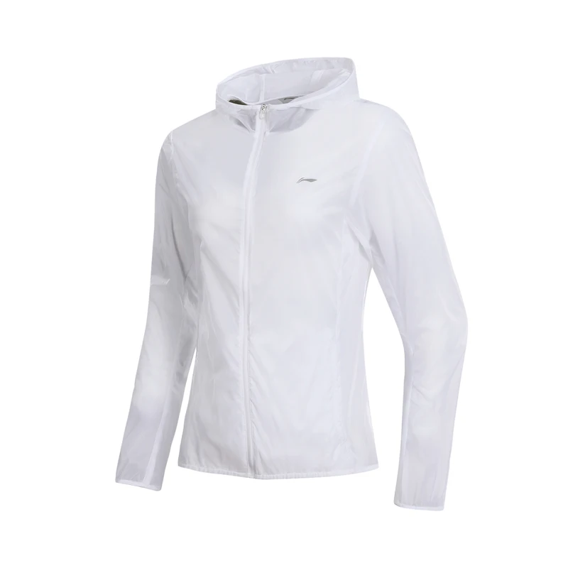 Li-Ning женские куртки для бега обычная посадка 100% нейлон дышащая подкладка с