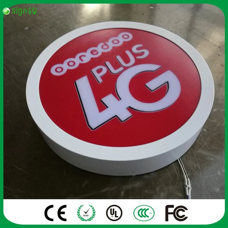 Пользовательские светодиодная вывеска поле нержавеющей стали знак лайт бокс|led