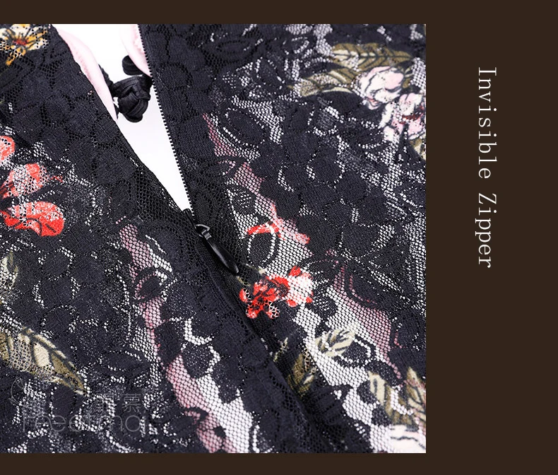 Сексуальное женское нижнее белье Cheongsam для ночного клуба, Сетчатое летнее традиционное китайское платье для женщин, кружевные вечерние мини-платья Qipao