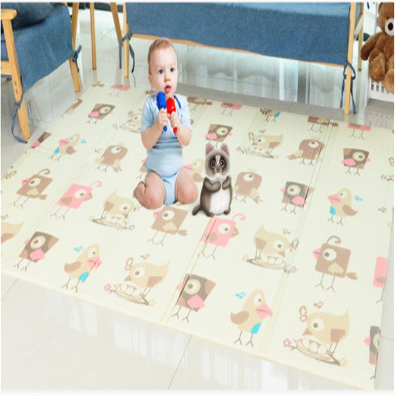 XPE складной игрушечный коврик для ползания 2 0*1 5 м пены двухсторонний узор детский