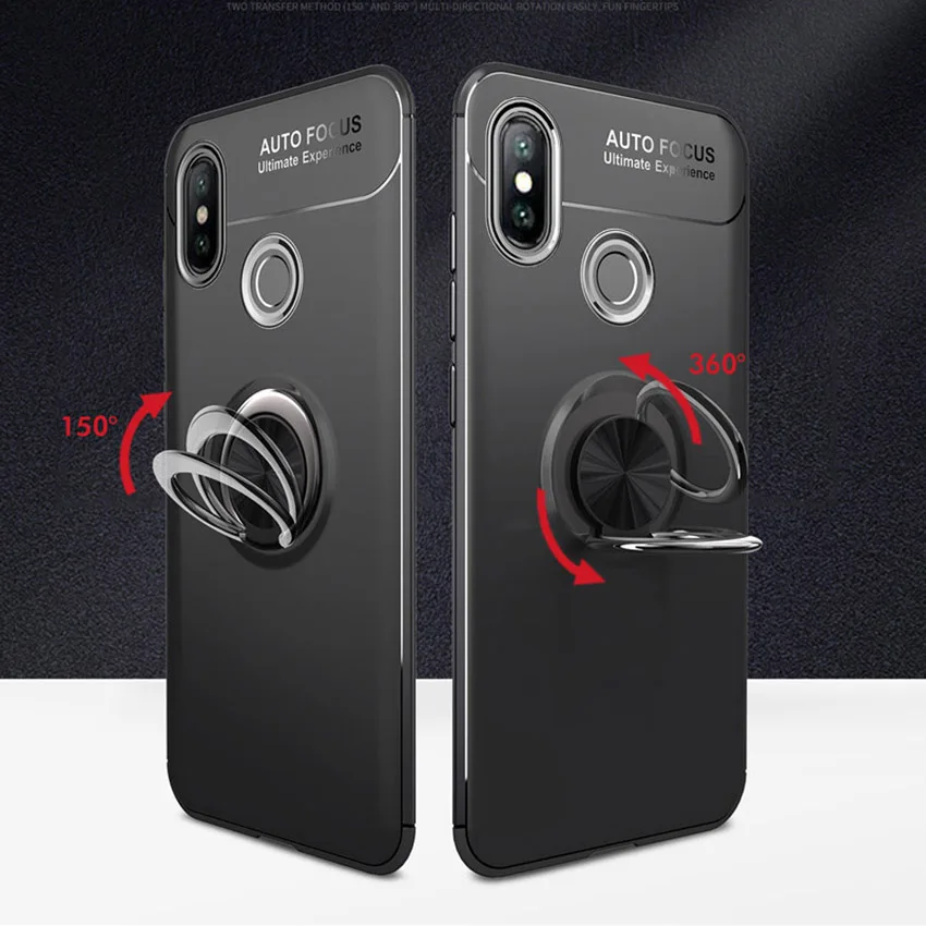 Магнитный автомобильный держатель чехол для Xiaomi Redmi note 5 силиконовый