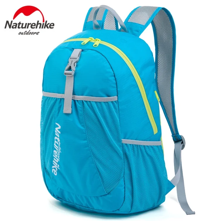 NatureHike Фабрика магазин складной рюкзак для отдыха на открытом воздухе Ultra светильник рюкзак Для мужчин Для женщин портативный Водонепроницаемый Пеший Туризм рюкзак 22L - Цвет: Light blue