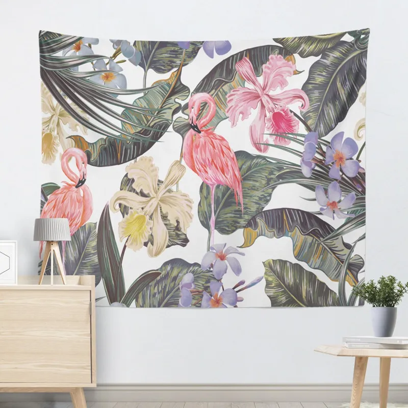 Акварель Фламинго мода Home Decor Wall Тканый гобелен моющейся йоги Одеяло индийский МАНДАЛА ГОБЕЛЕН многофункциональный шаль