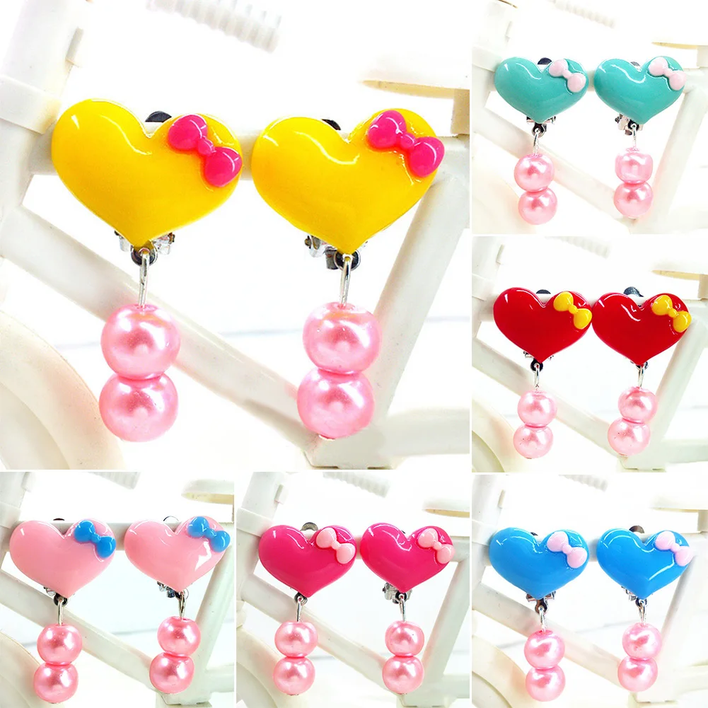 1 пара ушных зажимов в Корейском стиле трендовые Детские Цветочные Мягкие Ушные