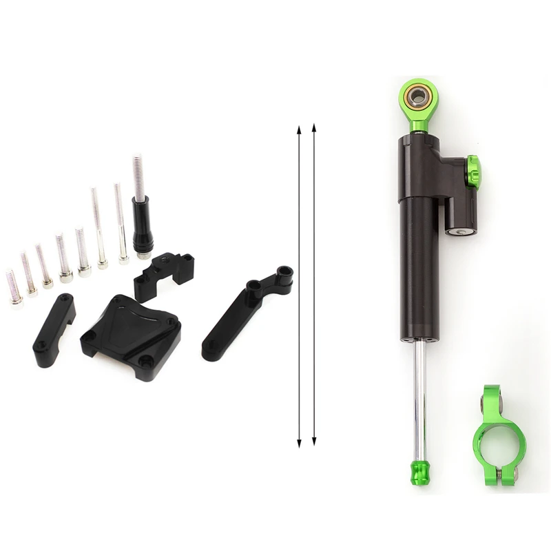 FXCNC Aluminum Steering Damper Stabilizer Mounting Safety Control + Brackets kit for Kawasaki EX300 NINJA300 2013-2016 2014 2015 |