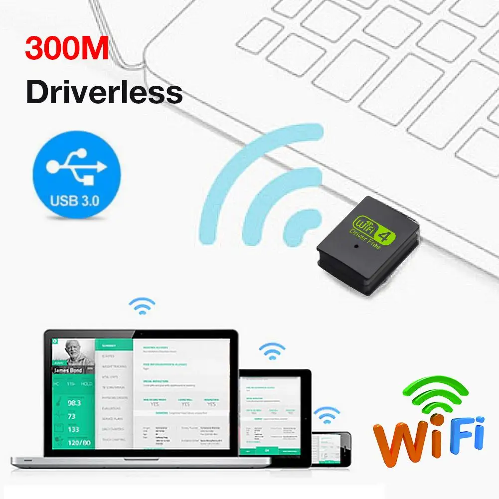 Беспроводная сетевая карта 300 м USB беспроводной приемник Wi Fi Мбит/с передатчик без