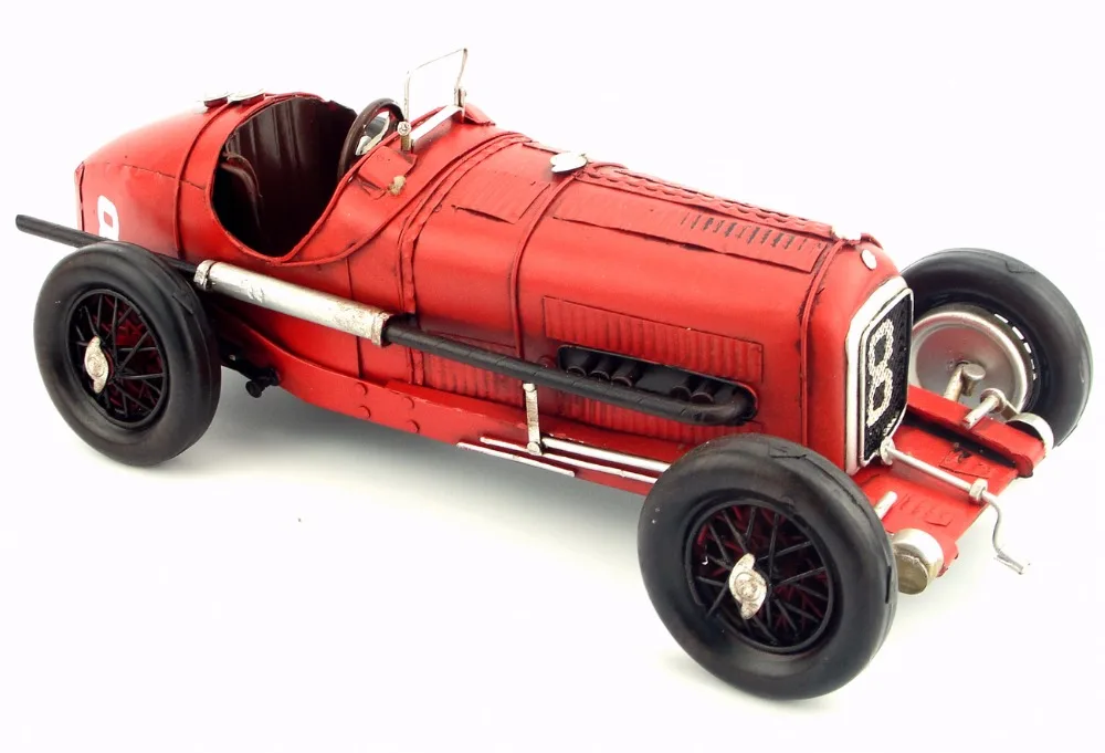 Antique classical car model 1932 TIPO B P3 retro vintage wrought handmade metal crafts roadster for home decoration | Дом и сад