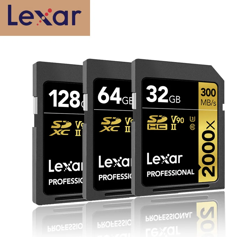 

Оригинальная флеш-карта памяти Lexar SD, ограниченная серия, флеш-накопитель 2000x 300 МБ/с./с, SDHC/SDXC, класс 10, карты для цифровой зеркальной камеры 3d ...