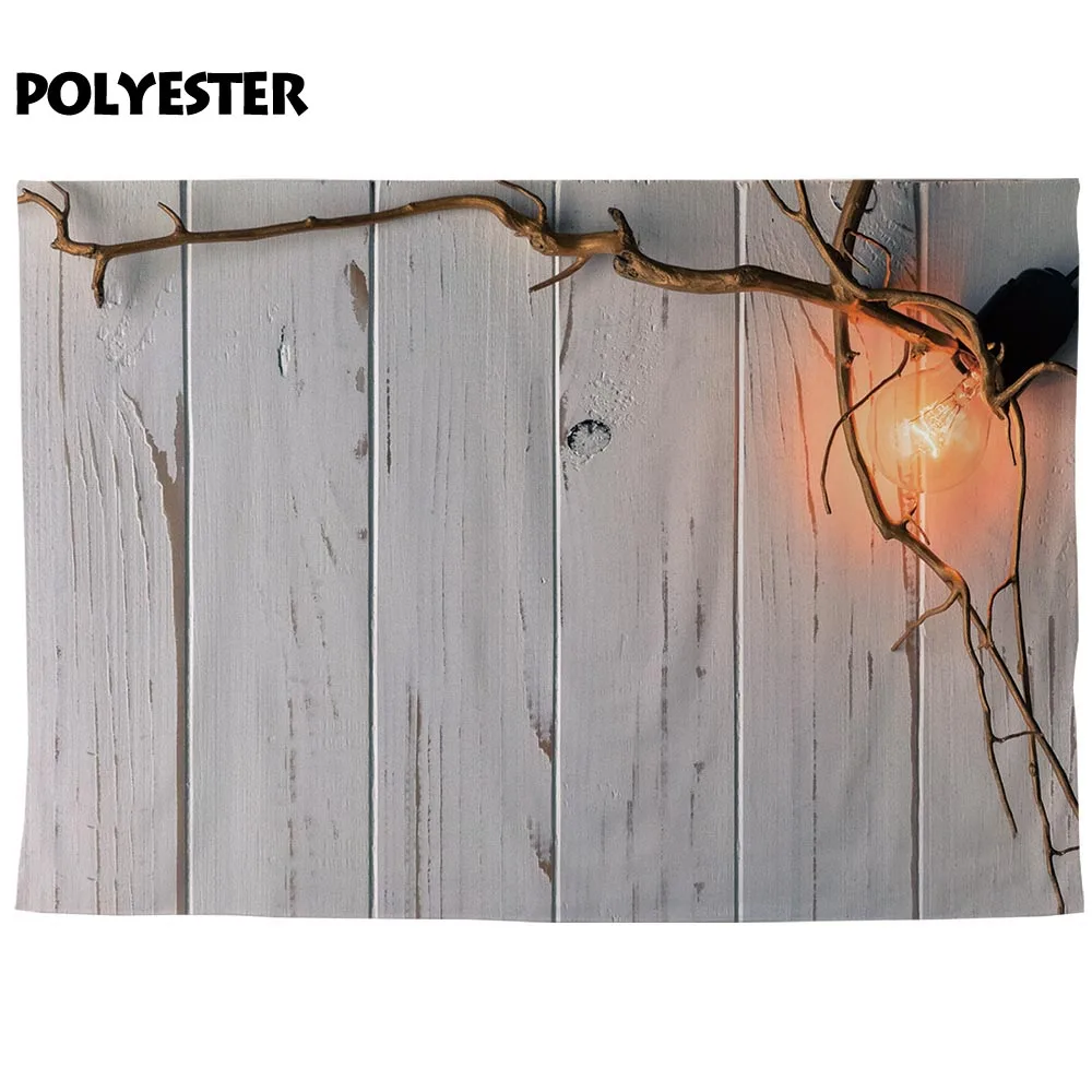 Фон Allenjoy для фотосъемки с изображением рождественской елки камина деревянной