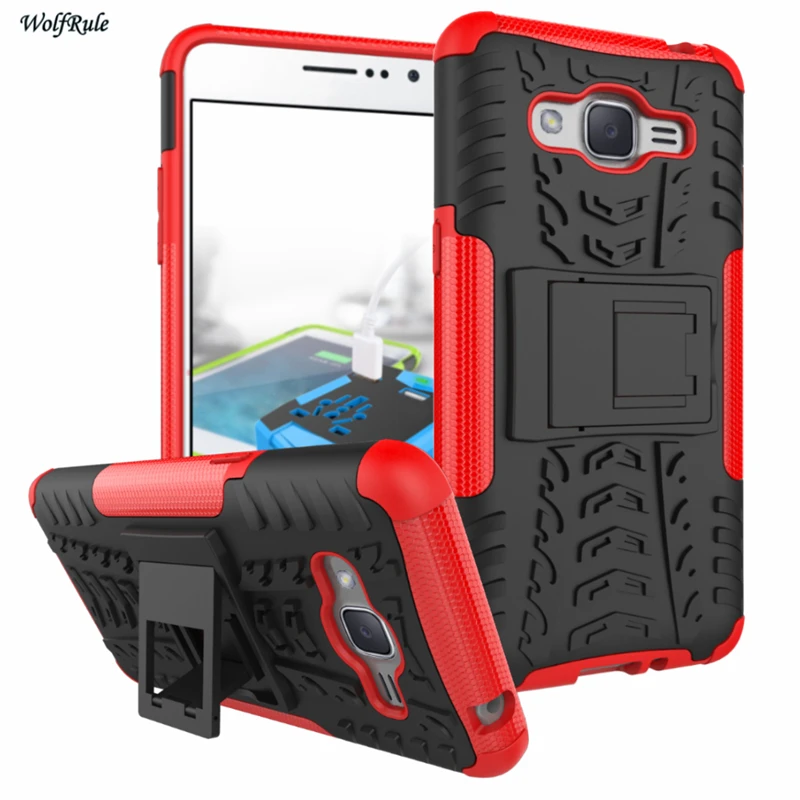 For Cover Samsung Galaxy J2 Prime Case TPU &amp PC Stand Armor Phone Funda |