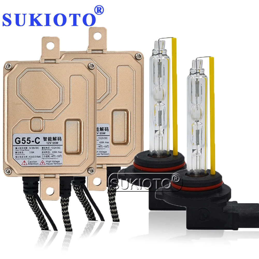 Высококачественный комплект ксеноновых фар SUKIOTO 55 Вт с балластом CANBUS hir2 xenon H7 9012