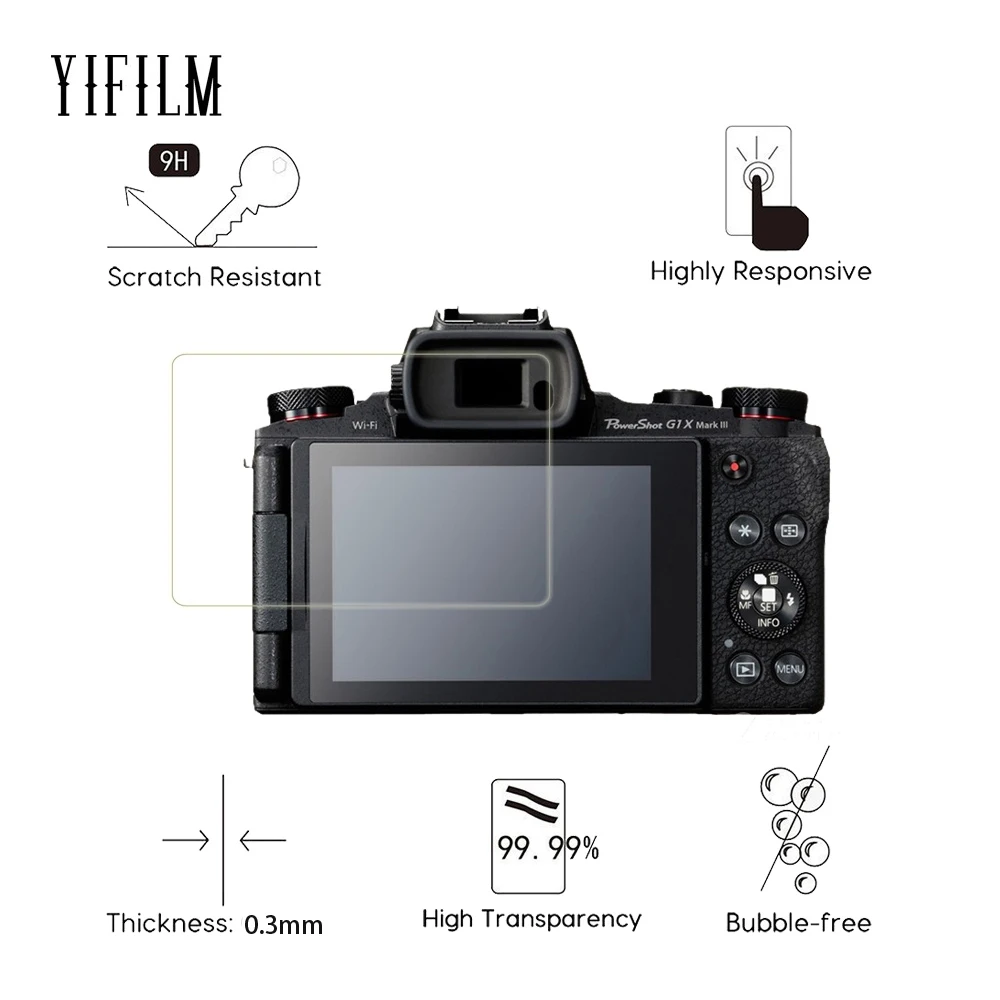 2 упаковки для Canon PowerShot G3 X G1 Mark III защита экрана камеры Защитная пленка EOS-1DX II