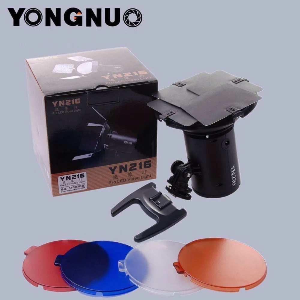 Yongnuo YN-216 Pro LED Студия Video Light для Canon Nikon Sony Видеокамера DSLR 5500 К/двухцветный YN216C с 4