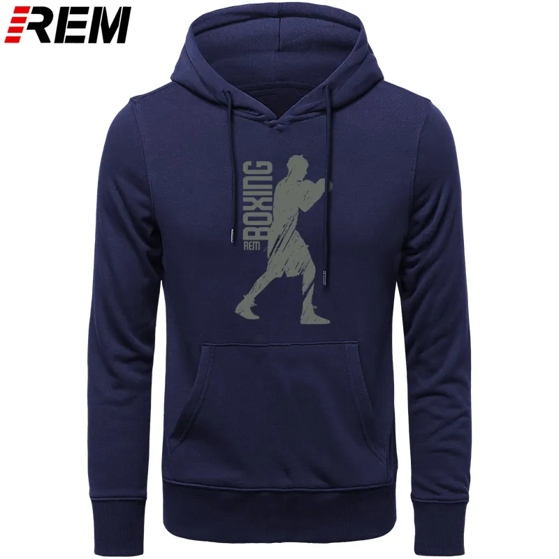 NAVY GRAY Высокое Качество Забавные толстовки мужские лучшие Boxinger толстовки Рокки с длинным рукавом для взрослых топы толстовки, свитшоты - Цвет: NAVY GRAY