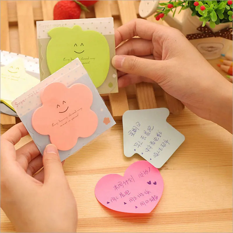 

2pcs/lot Candy color Memo Pad Cute Kawaii Sticky Notes Post Planner Stickers Paper Bookmarks stationery learning Supplies