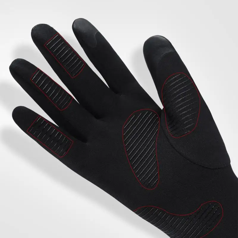 

Unisex Winter Outdoor Sports Gloves Warm Touch Screen Full Fingered Windproof Fleece-Lined Running Mountaineering Cycling Gloves