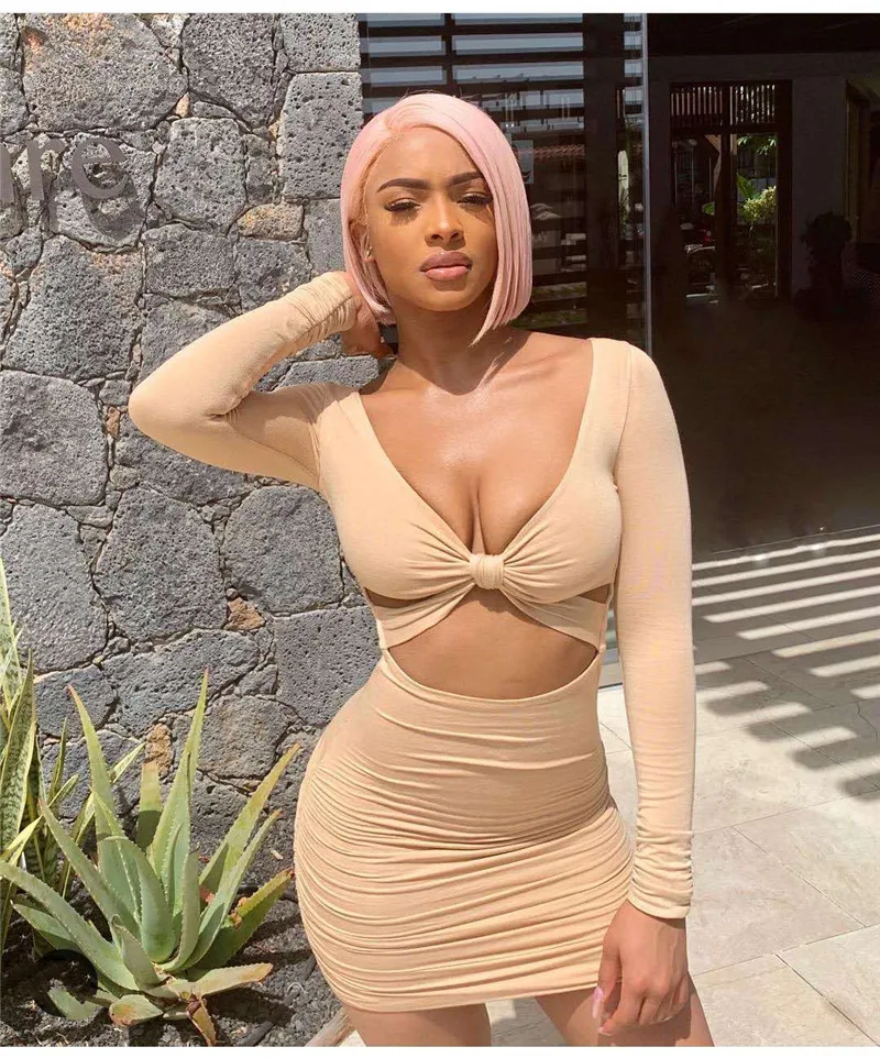Невозьму 2 слоя Bodycon платье Для женщин новые летние Изящные изгибы вырезать конт мини платье с рюшами Белый Повседневное клуб Платья для вечеринок
