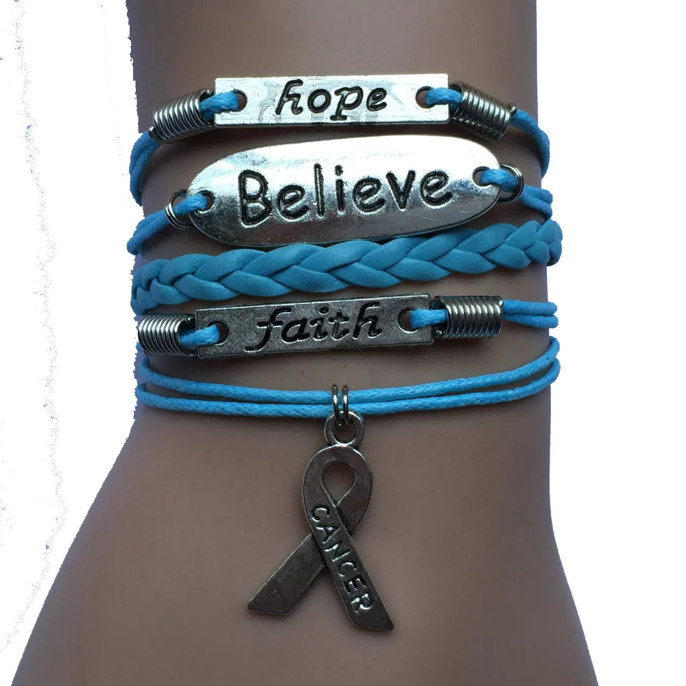 20 штук 7 Цвета многослойная кожаная веревка ручной работы розовый рак груди лента