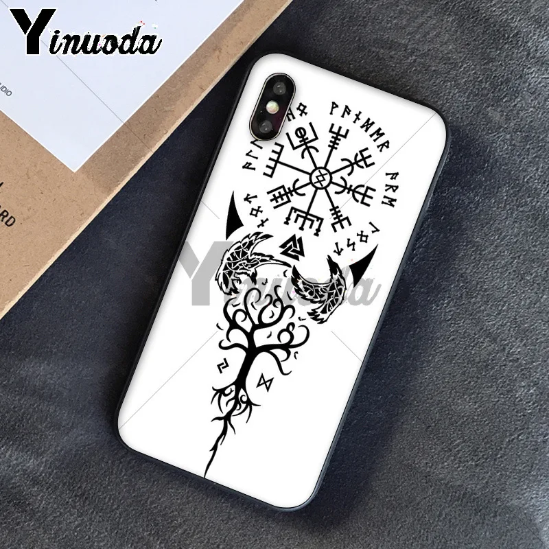 11pro MAX Викинг один norse Huginn и Muninn bird Новинка Fundas чехол для телефона Apple iPhone 8 7 6 6S Plus X XS