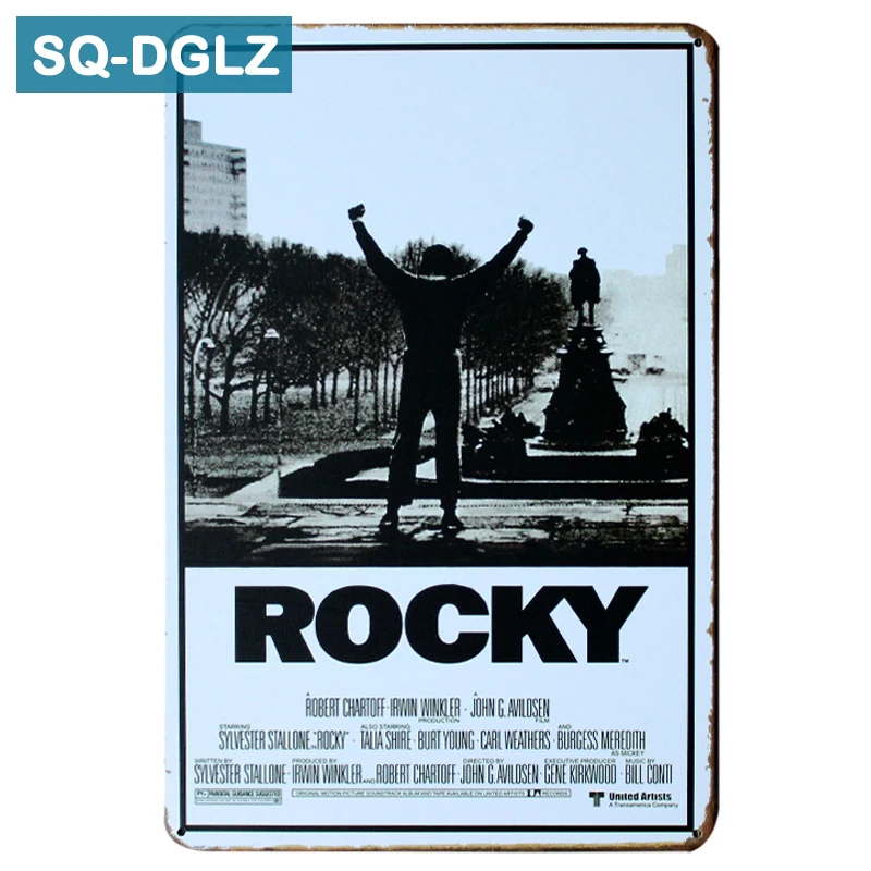 [SQ DGLZ] лидер из фильма Рокки Плакат Металлический Знак Ретро Декор для стены