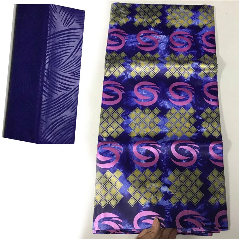 Африканская ткань Bazin riche ткань tissu africain хлопок вышитые Базен riche getzner с тюлевым кружевом комплект африканская кружевная ткань - Цвет: as picture