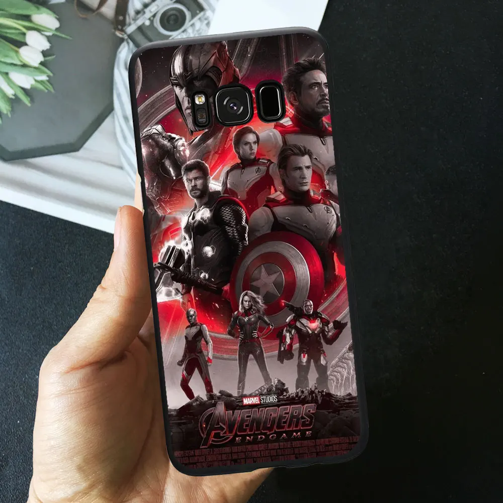 Классный с героями комиксов Марвел, черный чехол для телефона для samsung A50 A70 S10 S9 S8 плюс S7 A6 Superman Spiderman Batman рисунком ТПУ силиконовый чехол