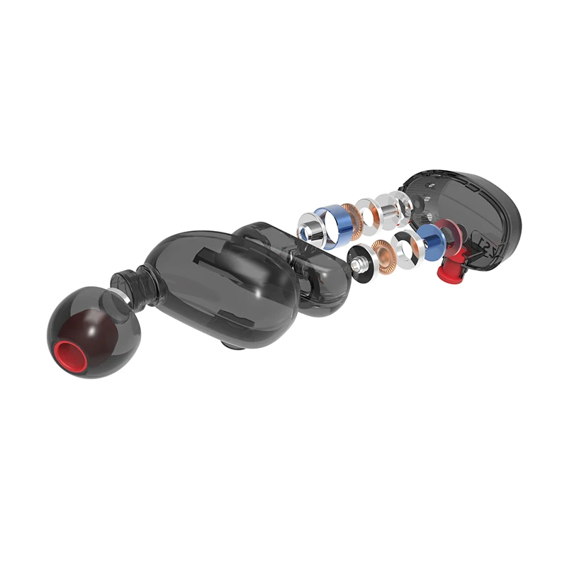 KZ ZS1 двойной динамический мониторинг Шум отмена стерео наушники вкладыши HiFi С микрофоном для телефона