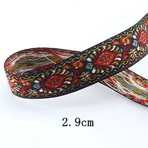 1Pcs-1Yard Motiro, 1 год, цветная вышивка в этническом стиле, цветы, лента, кружево, ручная вышивка для штор, одежда, декоративные кружевные аксессуары - Цвет: 1Pcs-1Yard