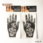 2 шт.компл. трафареты для татуировок хной индийский Аэрограф Для блесток тату большой трафарет для боди-арта для женщин свадьбы