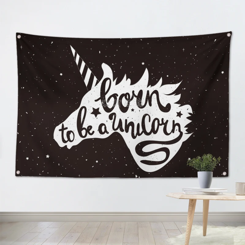 

LOUN TO BE AUNECOR cartoon cosmic hang cloth hanging flag bar studio tide shop home wall decoration background