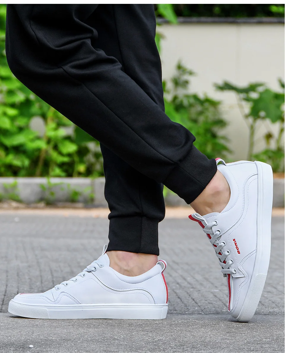 BONA/Новинка года; стильная нескользящая обувь для мужчин; Zapatos De Mujer; модная мужская обувь для скейтбординга; удобная мужская обувь; zapatillas mujer