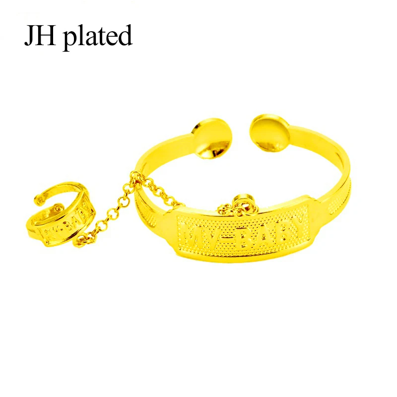 Позолоченный Эфиопский браслет JHplated золотого цвета для детей/девочек мужские