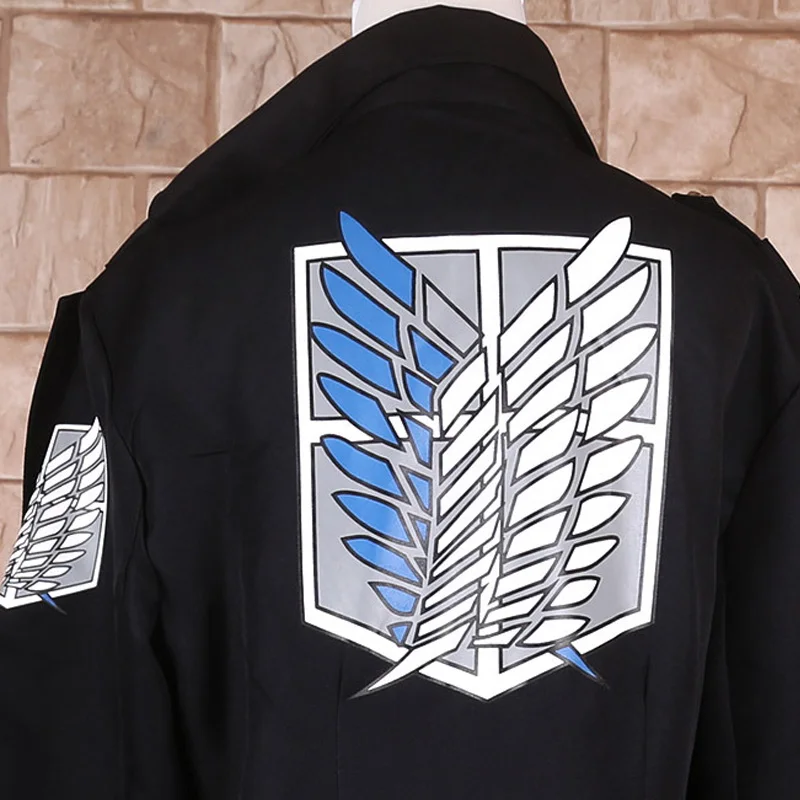 Coshome костюмы для косплея атака на Титанов плащ Леви Микаса Эрена черное