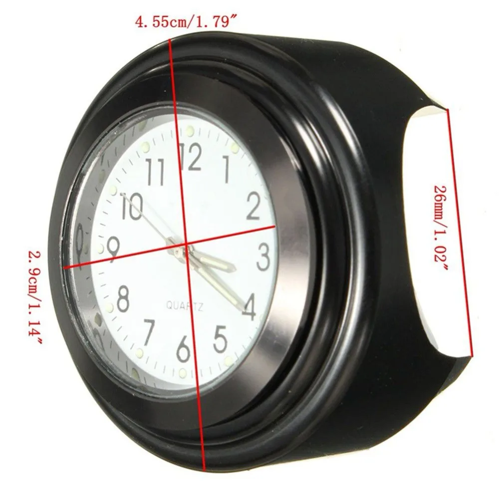 1 шт. хромированные водонепроницаемые часы на руль мотоцикла 7/8|motorcycle temp|handlebar mount