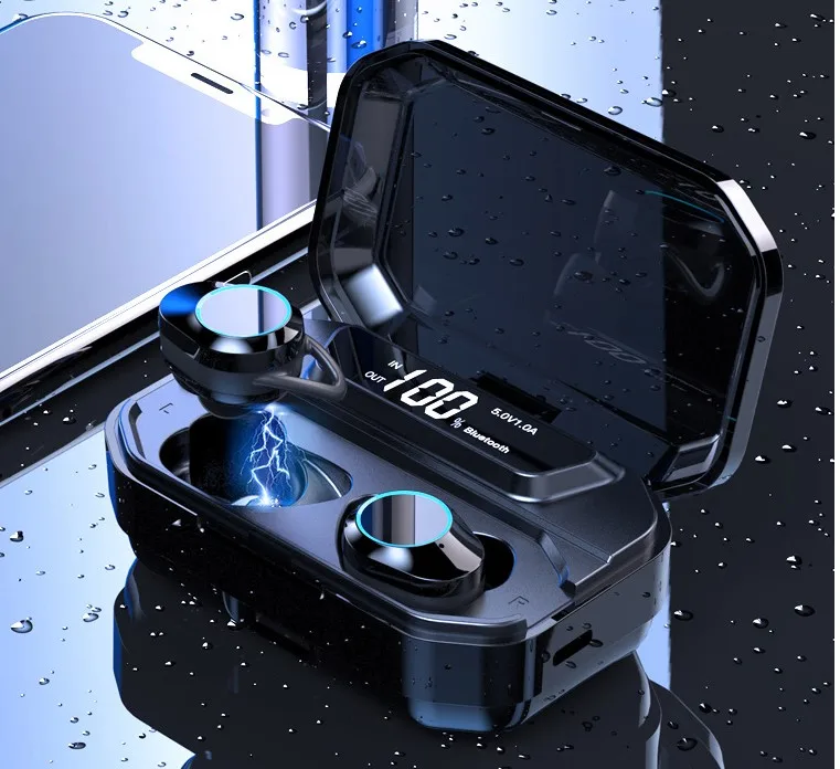 G02 Black TWS спортивные наушники IPX7, водонепроницаемые X6, обновленные Bluetooth наушники, беспроводные наушники, 3300 мАч, зарядное устройство для IOS, Android, Xiaomi - Цвет: G02 Black