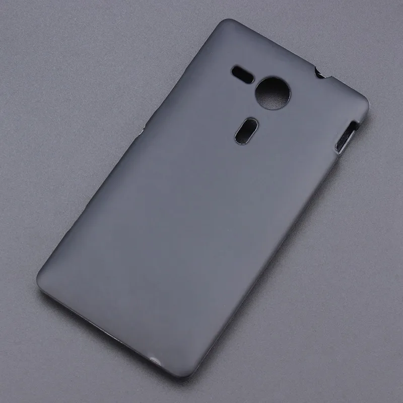 Черный гелевый ТПУ тонкий мягкий чехол накладка для Sony Xperia SP M35h C5302 C5303 c5306