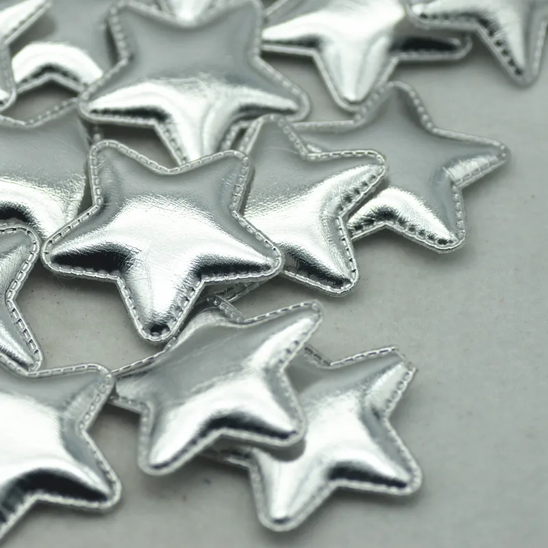 46 мм 30 ⑤ упак. серебряные Ультразвуковые швейные счастливые звезды поделки