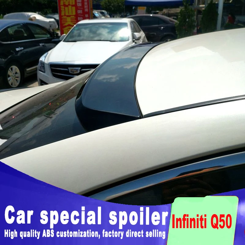 Дизайн стиль спойлер для Infiniti Q50 Q50S спойлер грунтовка или черный цвет; белый цвет; цвет краски высокого качества из АБС-пластика