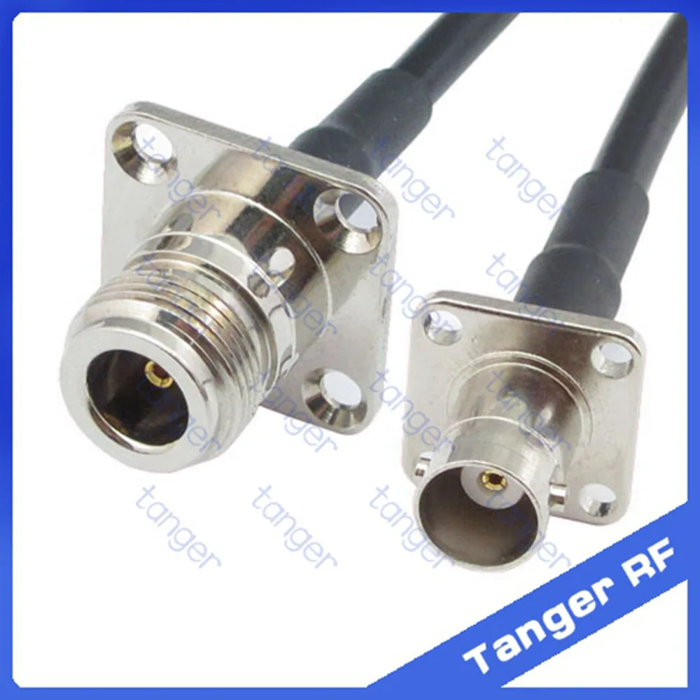Горячая Распродажа Tanger разъем Jack N 4 четыре отверстия панели штекер BNC RF RG58 косичка
