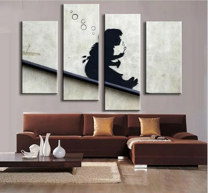 4 шт./компл. художественные пузырьки на крыше современный холст настенная