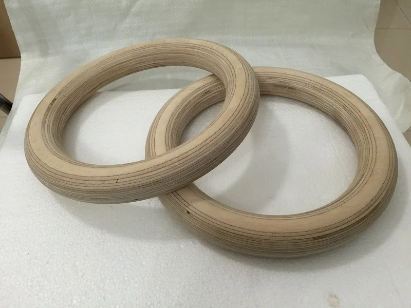 

Free shipping 2pcs/lot wood wooden 1.25" 32mm Portable Gymnastics Rings home fitness Gym crossfit strength training