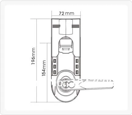 CERRADURA BIOMETRICA DE HUELLA DIGITAL, TECLADO Y LLAVE RTFL-02SL