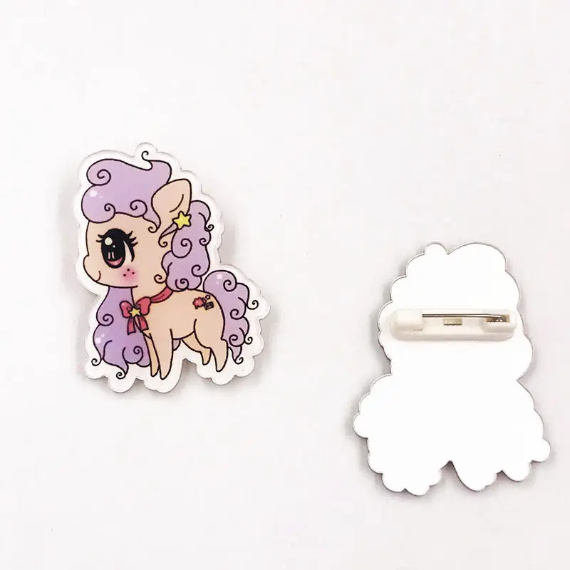 Значок-брошь Принцессы-Крутой Девочки в Карикатурном Стиле на Рюкзак или Одежду, Акриловые Значки в Подарок Для Женщин и Девочек.