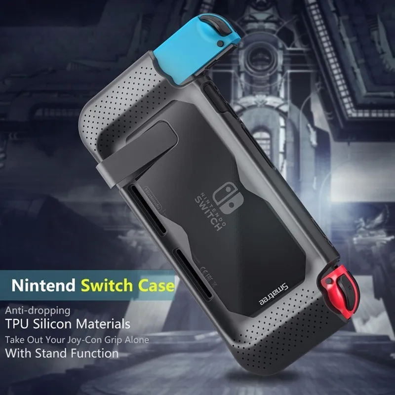 Защитный прозрачный чехол подставка Smatree для Nintendo switch переносной накладка Switch