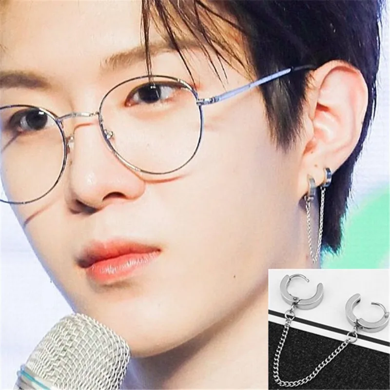 KPOP DNA корейская мода 1 шт. панк минималистичные серьги гвоздики с надписью ушками