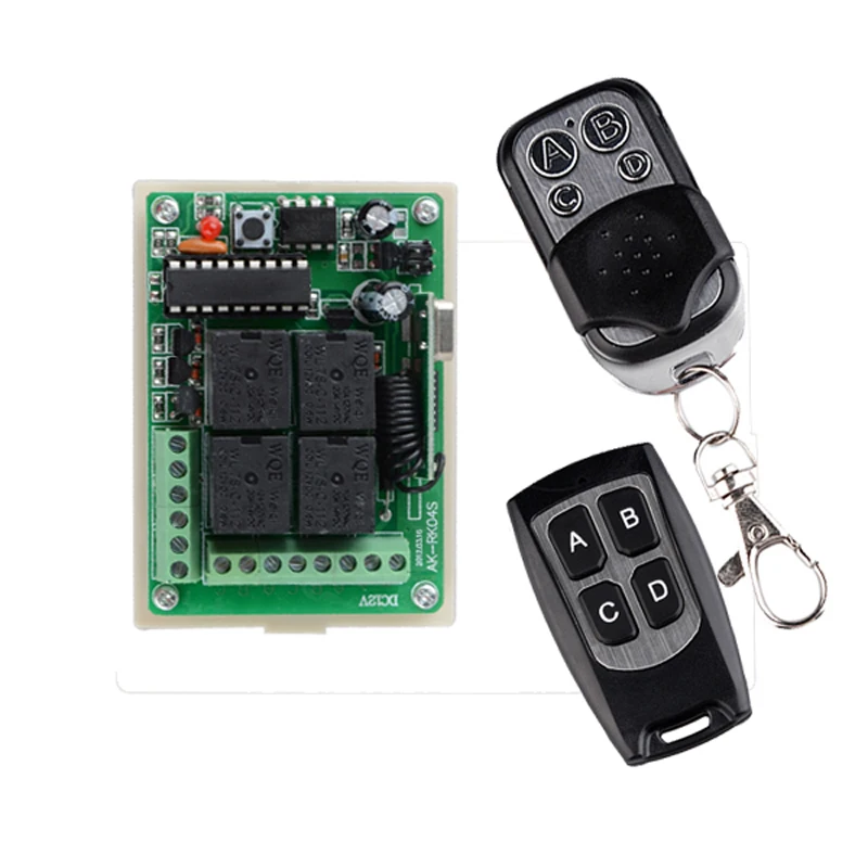 Реле беспроводное 12 В постоянного тока 4 канала 315 МГц 10 А|lighting remote control switch|light switch4
