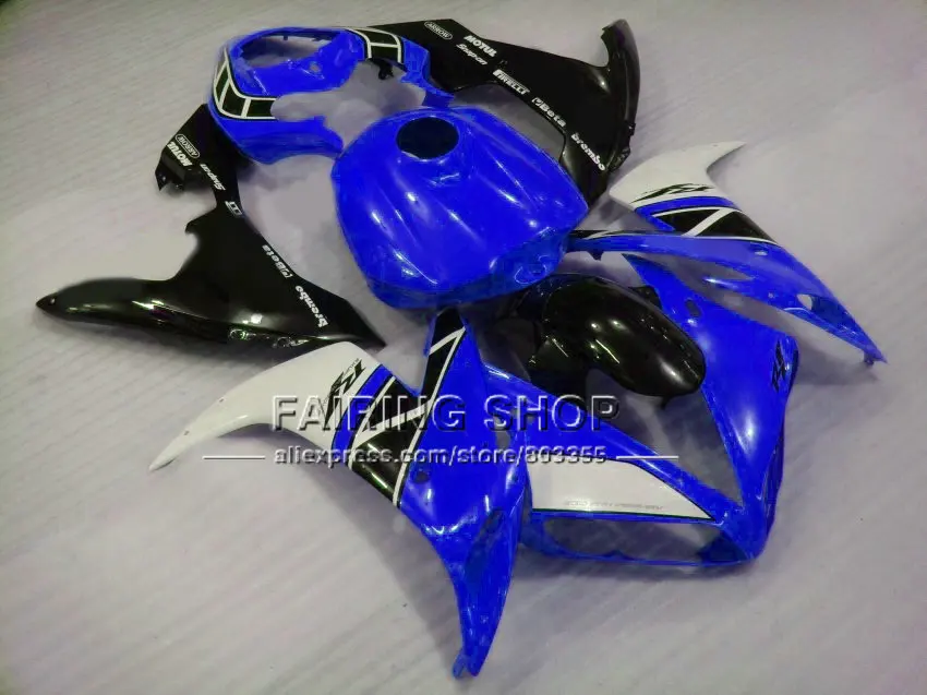 

7gifts Motorcycle Injection molding fairings kit for YAMAHA 2004 2005 2006 YZFR1 YZF1000 YZF R1 04 05 06 blue black fairing kits